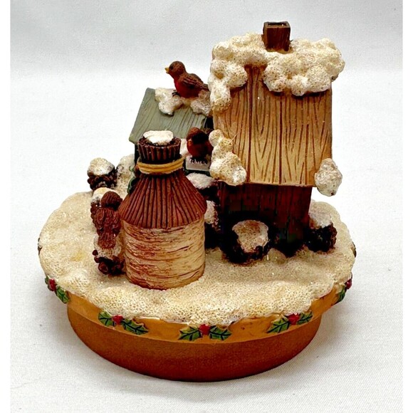 VINTAGE 2002 Our America #4098 ~ Winter Birdhouse Topper for Yankee Jar Candles - Picture 3 of 12